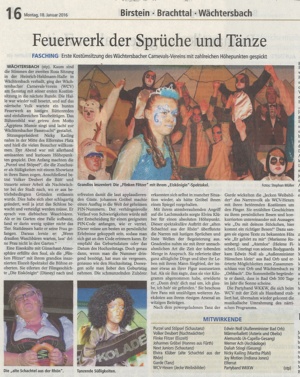 Gelnh&auml;user Tageblatt vom 18.1.2016